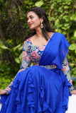 Manya - Ruffled drape lehenga