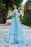 Blue Layered drape