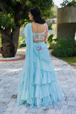 Blue Layered drape