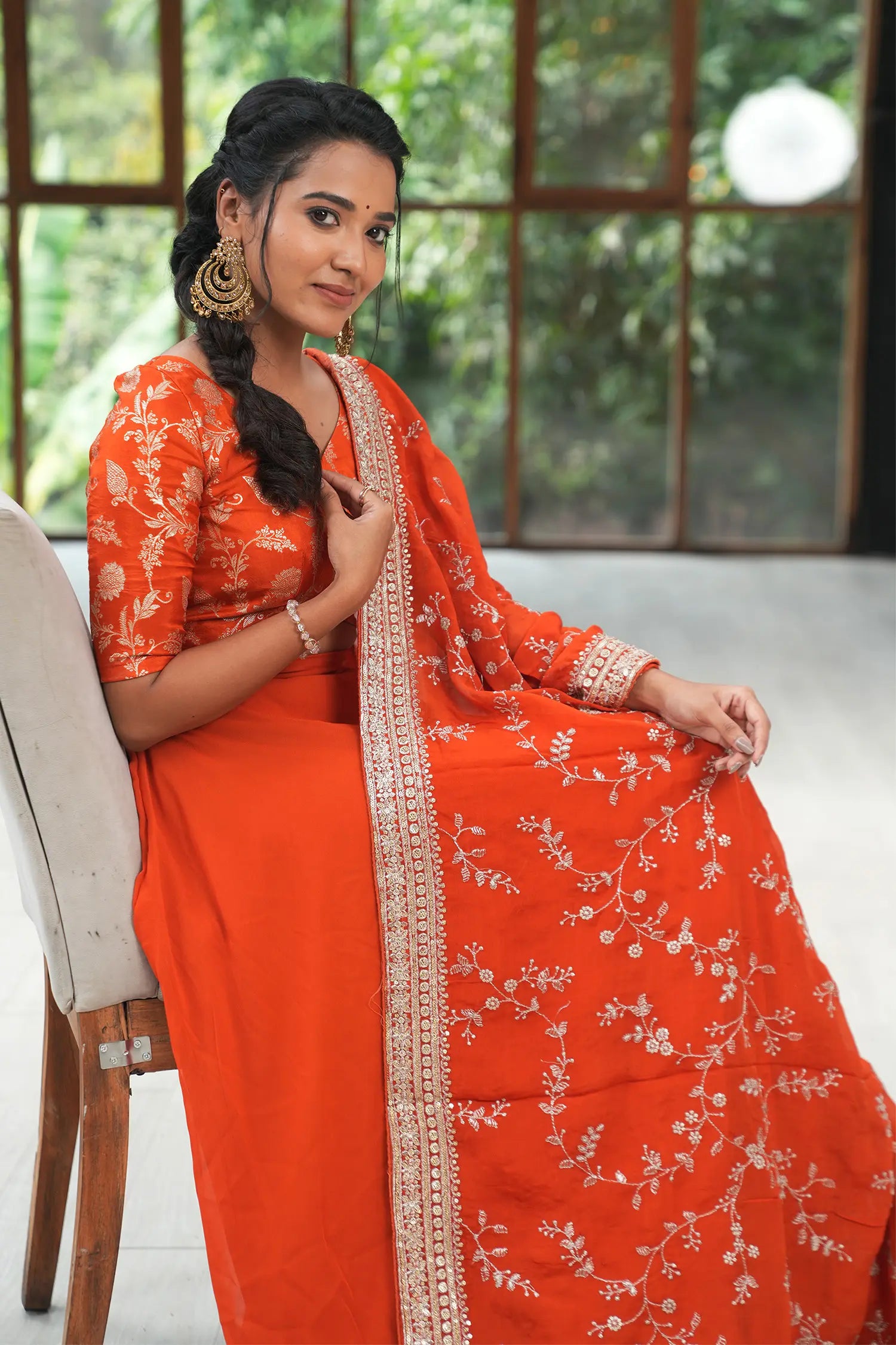 Orange Brocade
