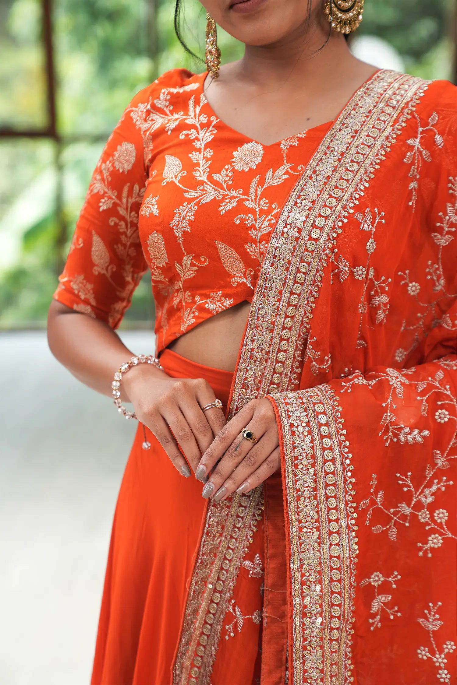 Orange Brocade