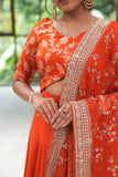 Orange Brocade