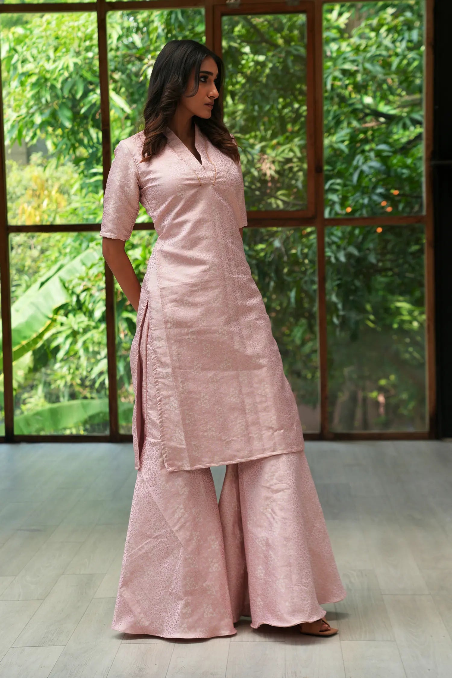 Pink sharara kurta