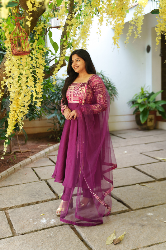 Aaradhana - Anarkali,Pant and Dupatta