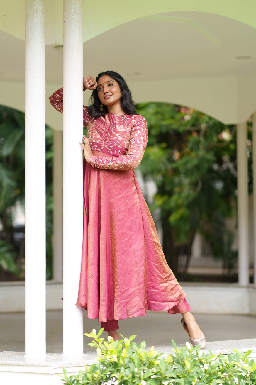 Kayal - Anarkali, Pant and Dupatta