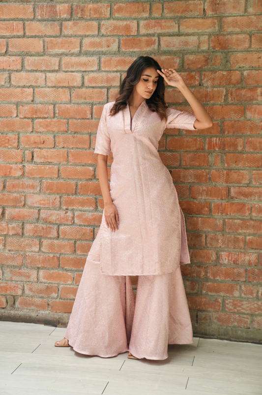 Pink sharara kurta