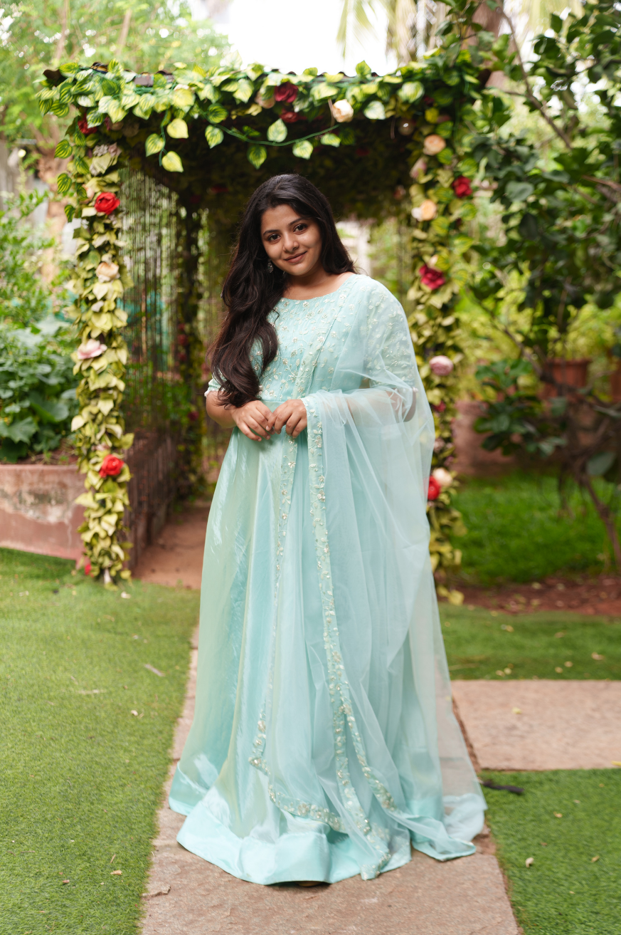 Aadhi - Long gown with Dupatta