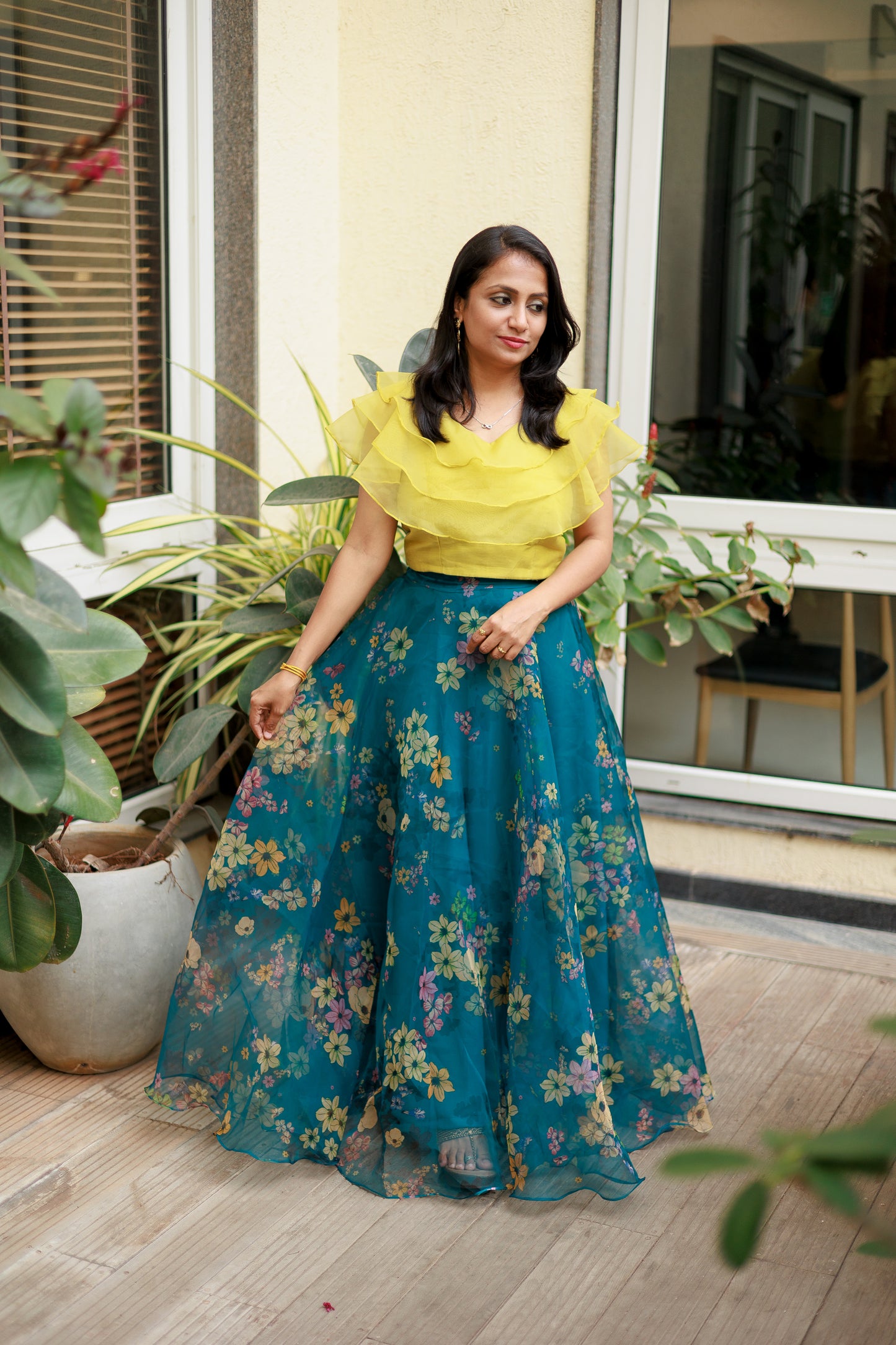 Deeps chanderi-Forever perfect floral set